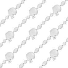 Football Helmet Bead Necklaces Non Metallic White Pack of 12