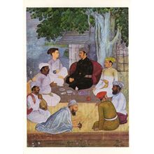 A Young Nobleman Indian Banyan Tree Tambutta 1620 Mughal Painting Postcard