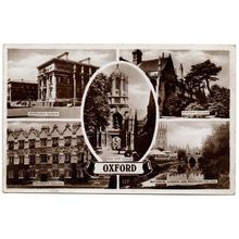 REAL PHOTOGRAPHIC MULTI-VIEW POSTCARD OF OXFORD POSTED 1944 (4249)