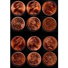 Australia Two Cents 1980 to 1985 6 x 2c Used Coins Frilled neck-lizard QE II