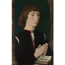 MEMLING, Hans - A Young Man at Prayer Poster Canvas Movie Film Print A0 A1 A2 A3
