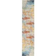 2' X 6' Sealife Abstract Power Loom Non Skid Runner Rug