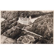 ED 138 DUNROBIN CASTLE. AERIAL VIEW , RP POSTCARD.