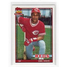 1991 Topps Eric Davis baseball card #550 – Reds