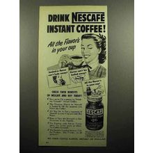 1951 Nescafe Instant Coffee Ad - Drink