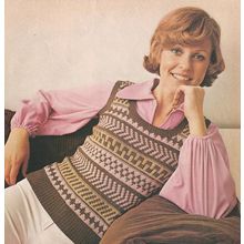 Knit Vest Pattern Multi Geometric Vest