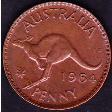 1964 Australia 1 Penny Coin