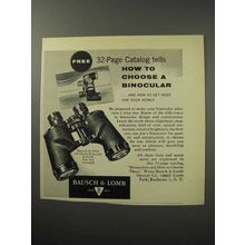 1956 Bausch & Lomb Bincocular Ad - How to Choose