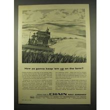 1956 Chain Belt Company Ad - Keep 'em Up on The Farm
