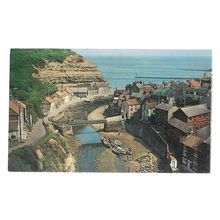 STAITHES, Yorkshire .. vintage used postcard 1968 postmark =