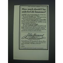1930 John Hancock Mutual Life Insurance Company Ad - How much should I lay
