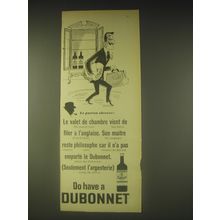 1962 Dubonnet liqueur Ad - Le patron observe
