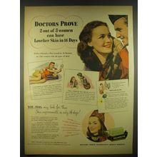 1945 Palmolive Soap Ad - Doctors prove 2 out of 3 women can have more beautiful