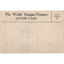 The Welsh Tongue Twiter Postcard Letter Folding Card Novelty