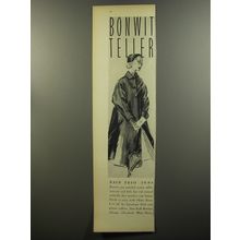 1953 Bonwit Teller Raincoat by Aquatogs Ad - Rain Trio