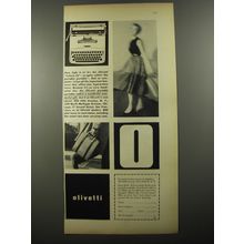 1954 Olivetti Lettera 22 Portable Typewriter Ad - How light it is!