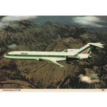 Alitalia Boeing 727-200 Plane Aircraft Postcard