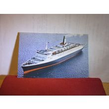CUNARD QE2, QUEEN ELIZABETH 2, CRUISE SHIP used postcard c.1970 =