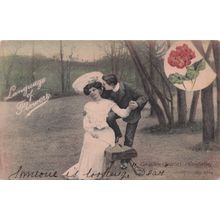 Language Of Flowers Geranium Comforting Romance Old Postcard