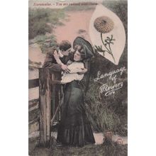 Language Of Flowers Ranunculus Radical Lover With Charms Old Postcard