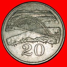Ⰶ GREAT BRITAIN (1980-1997): ZIMBABWE ★20 CENTS 1983 BRIDGE★LOW START★NO RESERVE