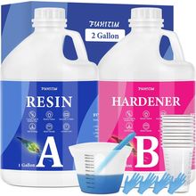 Epoxy Resin 2 Gallon - Crystal Clear Epoxy Resin Kit - Self-Leveling, High-Gloss