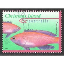 CHRISTMAS ISLAND 1996: MARINE LIFE - 45c PRINCESS ANTHIAS USED (G6)