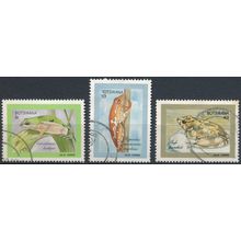 Climbing Frogs: 3 Values - Botswana 1992 - FH - SG 729/31