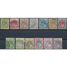 Queen Wilhelmina: 13 Values - Netherlands 1899 - Used Hinged (A)