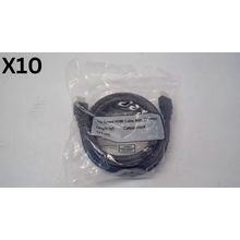 Lot of 10 NEW HDMI CABLE HIGH SPEED with ETHERNET 10ft for HD LAPTOP PC PS5