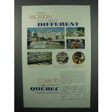 1969 Quebec Canada Tourism Ad - Really Different