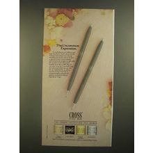 1988 Cross Pens Ad - The Uncommon Expression