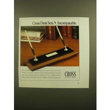 1988 Cross Desk Sets Pens Ad - Incomparable
