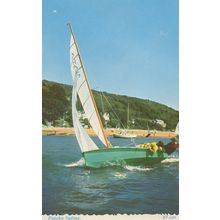 Crazy Boat Edge Stuntman Antics Dinghy Sailing 1970s Postcard