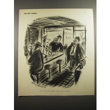 1954 Cartoon by Whitney Darrow, Jr. - Across the street, Bud, and two doors