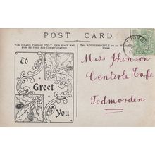 Todmordon Cafe Yorkshire Fashion 1908 Old RPC Postcard