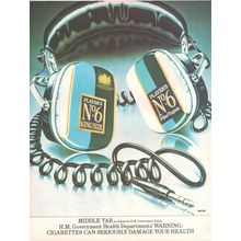 PLAYERS No.6 CIGARETTES tobacco :- Original Vintage 1980 Magazine Advert