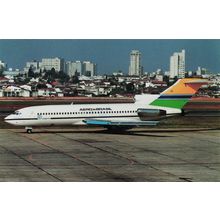 Aircraft postcard Aero-Brasil Boeing B-727, PT-TYK. Unposted