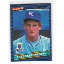 1986 Donruss Bret Saberhagen baseball card #100 – Royals