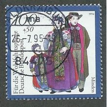 GER 1994 100pf+ 50 'NATIONAL COSTUMES- MINDEN' FINE USED (EBID47-590)