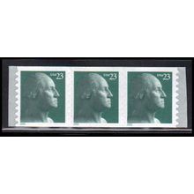 3617 23c George Washington Very Fine MNH Strip of 3 PA3804
