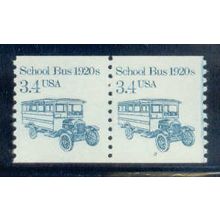 2123 3.4c School Bus Fine MNH Dry Gum CNP Right 2 W0321
