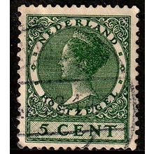 Netherlands 1926 Queen Wilhelmina 5c Used Stamp .