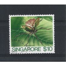 Singapore.SG502 $10 Grasshopper.Fine Used.Jul25