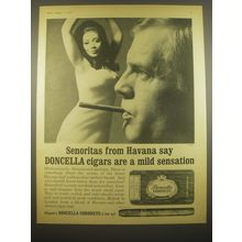 1966 Doncella Coronets Cigars Ad - Senioritas from Havana say Doncella cigars