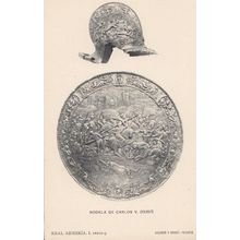 Shield of Charles 5 Helmet Carlos Holy Roman Emporer Armour Old Postcard