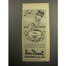 1957 Bon Vivant Vichyssoise Cream Soup Ad - Cool.. and Delicious