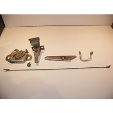 1965 CHRYSLER NEW YORKER HOOD LATCH CATCH LEVER ROD BRACKET OEM 5 PC