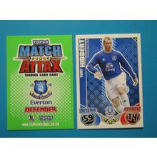129. Tony Hibbert - Everton - Match Attax 2010/11 Football Card EF1
