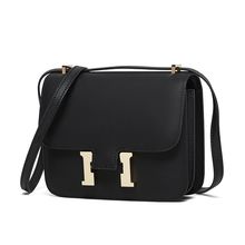 Genuine Leather Women Shoulder Purses and Handbags Black